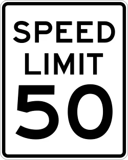 USA Speed Limit (50)