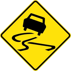 Australia Slippery Road